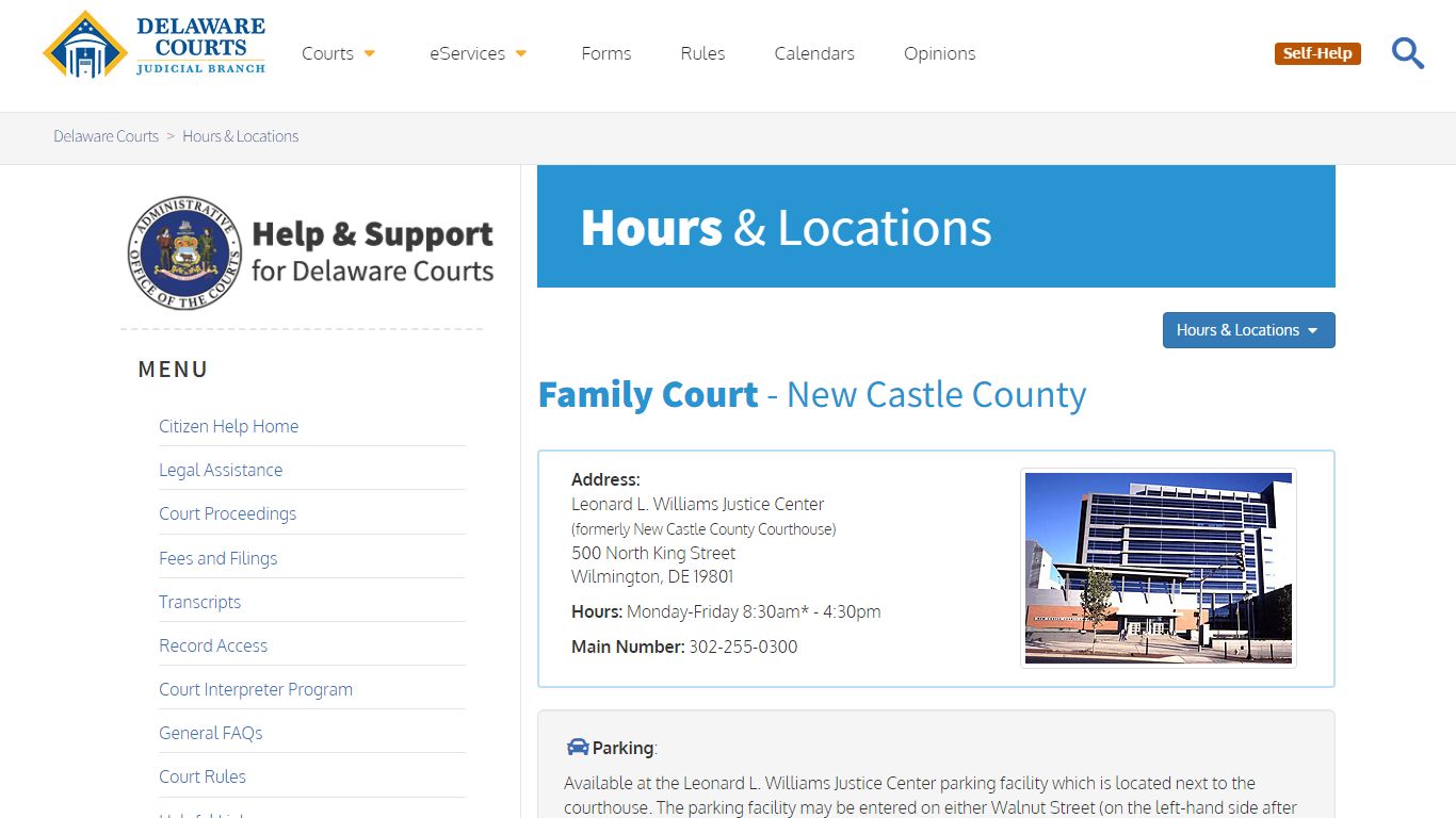 Family Court: New Castle County Location - Delaware